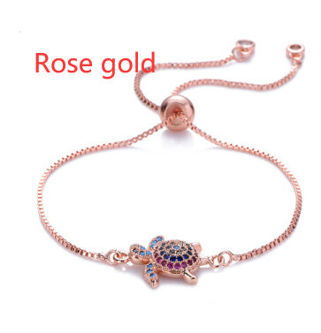 Turtles Bracelet Adjustable Shiny Rhinestones Sparkling Geometric Women Girls Sea Turtle Bracelet Dainty Jewelry For Dating