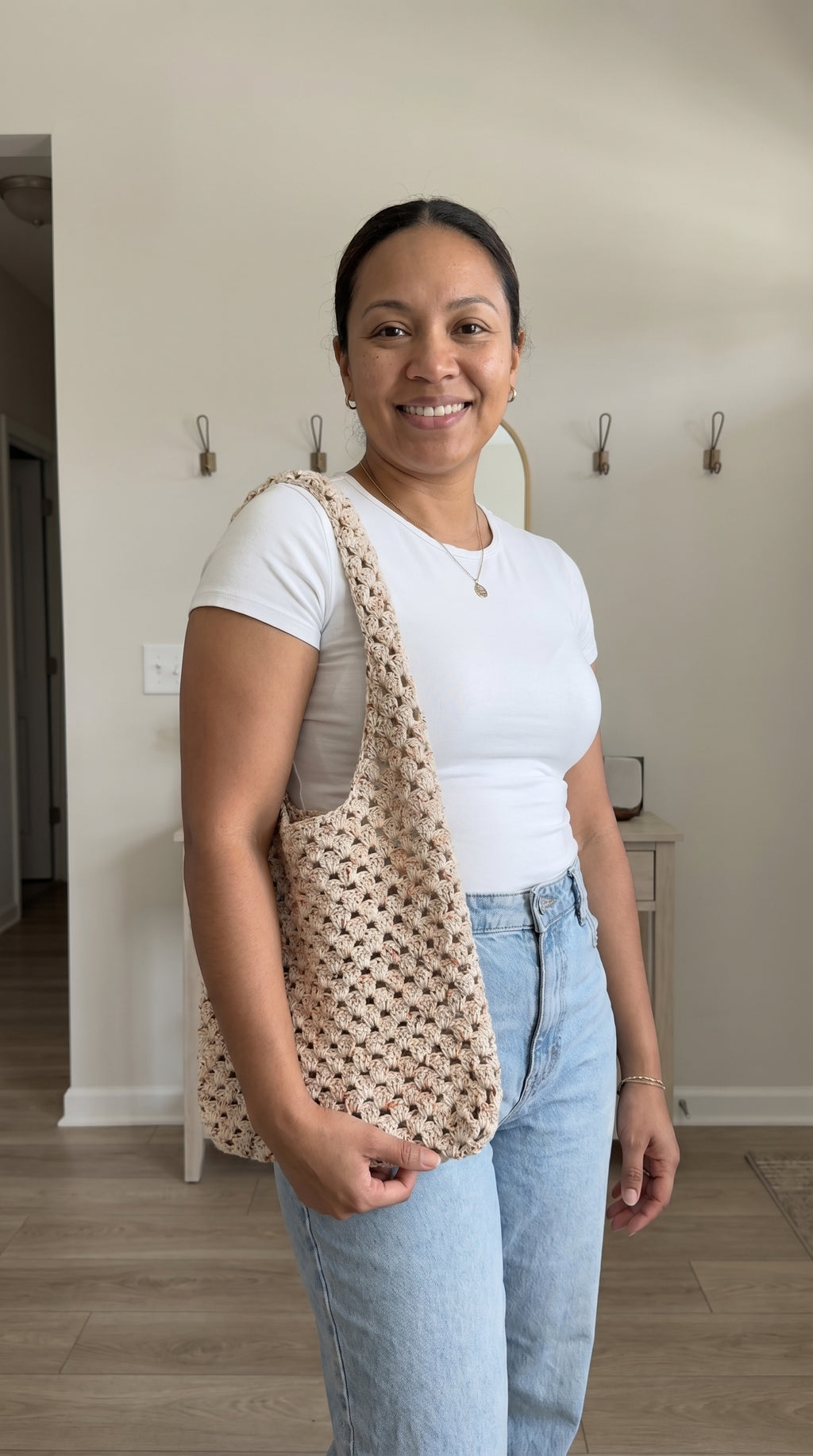 Homemade crochet bag